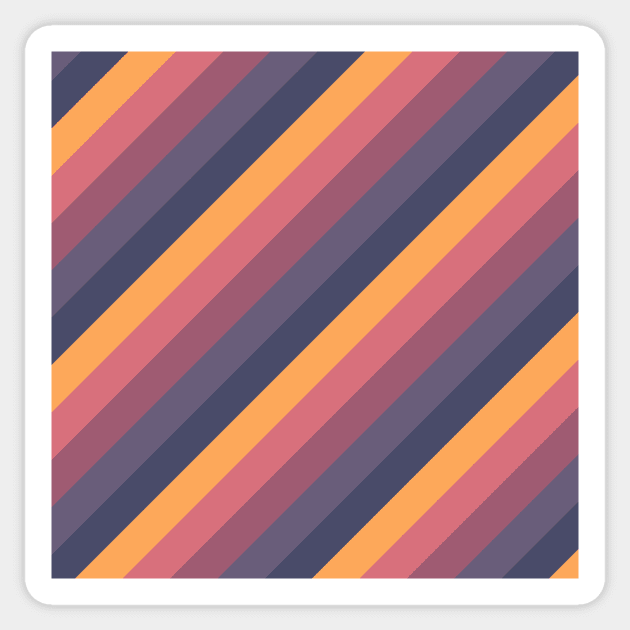 Striped - Sunset Sticker by Tallulah-Malibu